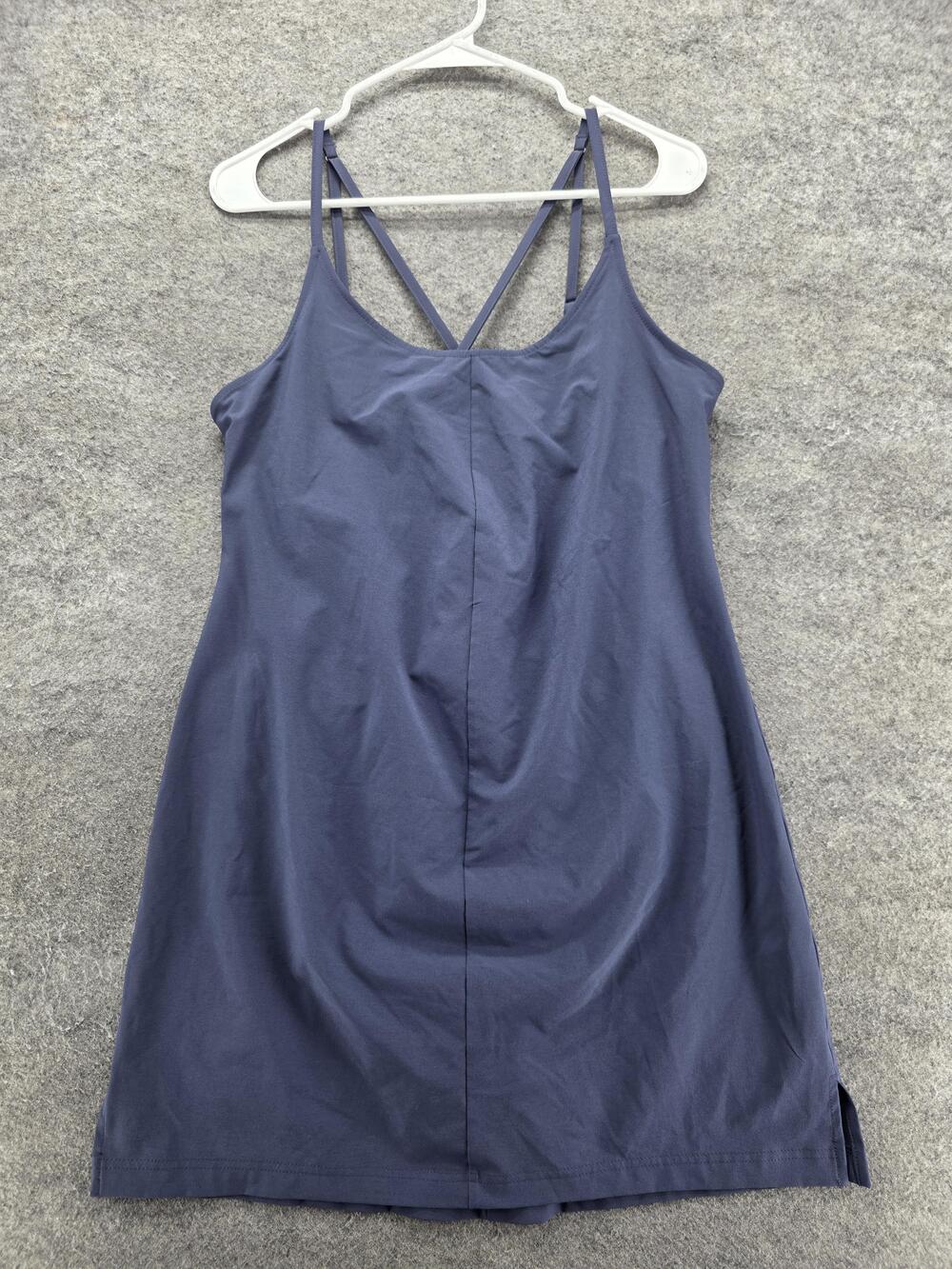 Columbia Dress Womens M Blue Tank Dress Scoop Neck Lined Jersey Casual Travel